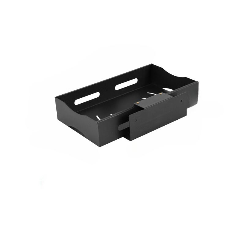 Półka kuchenna na przekąski z szufladą, organizer pod zlew, wysuwana, czarna, 35*20*7,5 cm