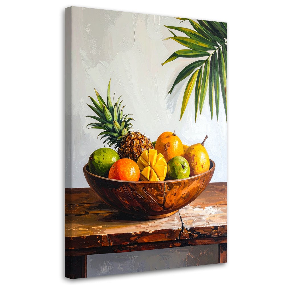Obraz do kuchni jadalni restauracji, Martwa natura owoce egzotyczne na stole 80x120