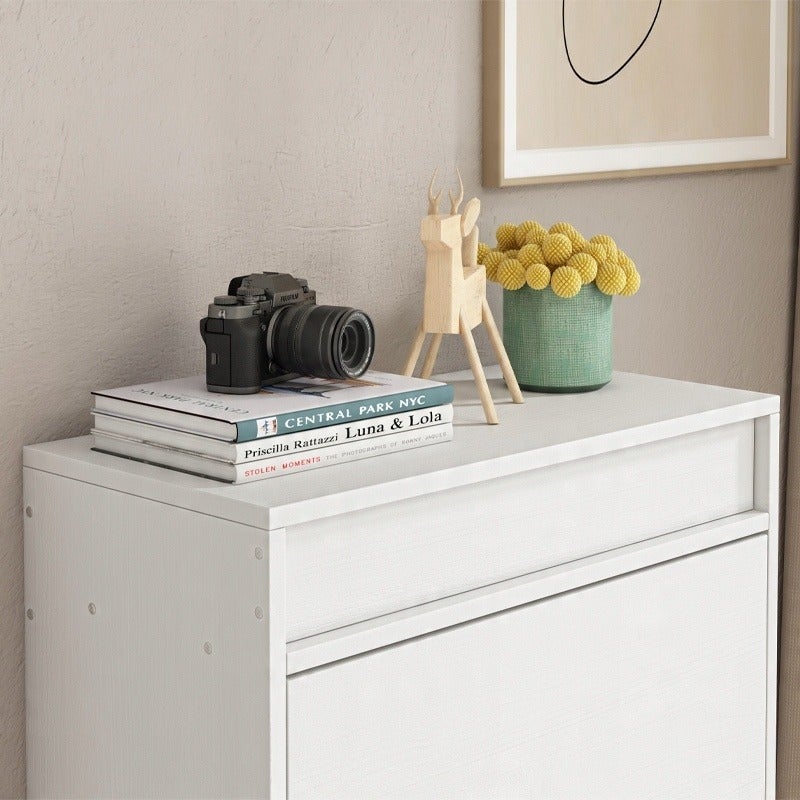 Szafka na buty biała z lustrem loft regał 55cm - 7
