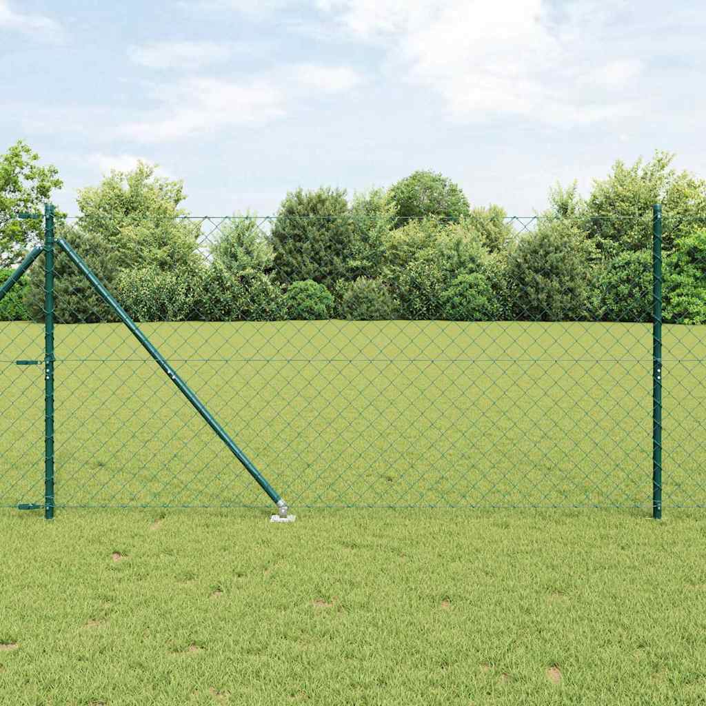 Słupek ogrodzeniowy. Zielony 10 x 1,4 m (siatka 40 x 40 mm) vidaXL