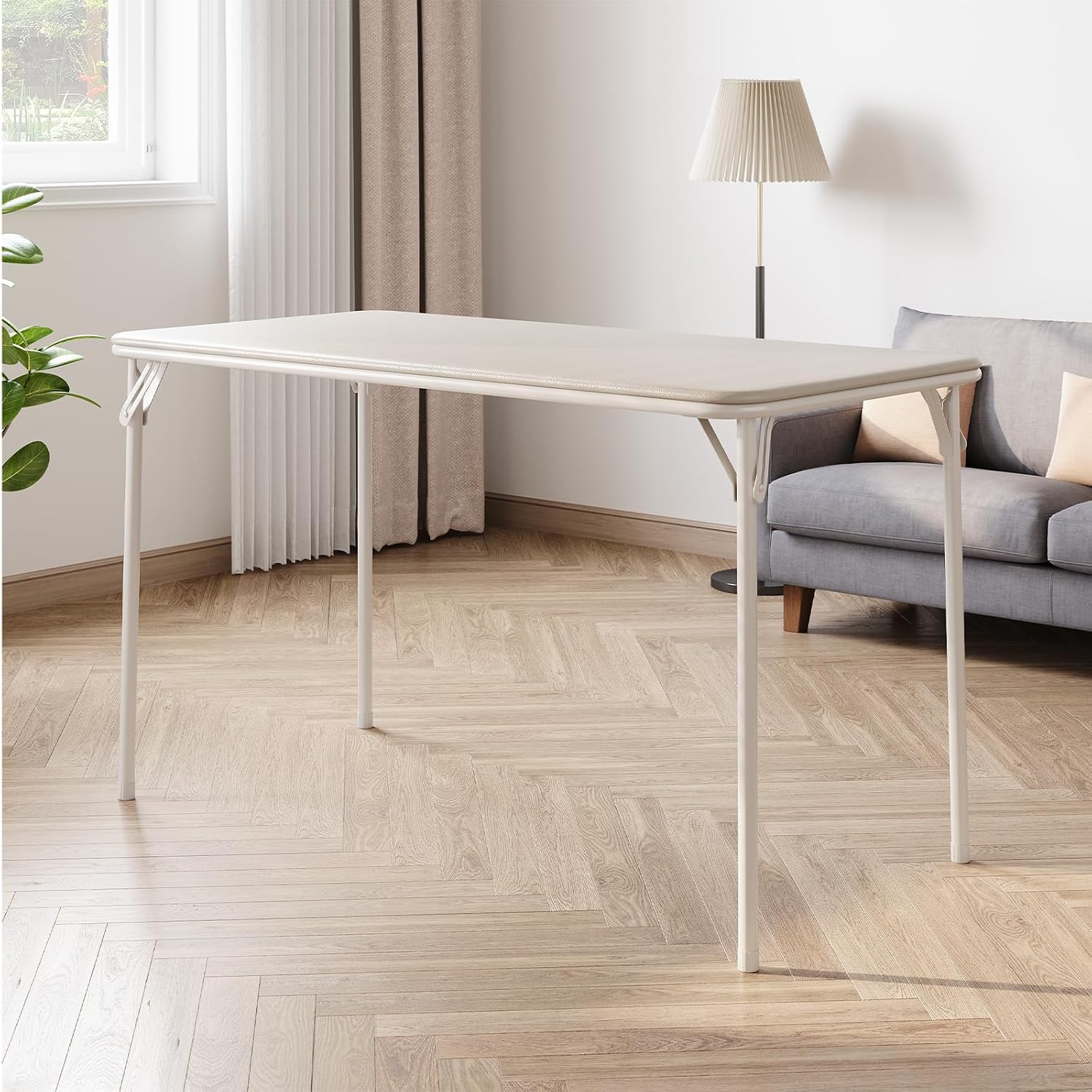 Folding Table, Foldable Card Table, Lockable Metal Leg Support | Leroy ...