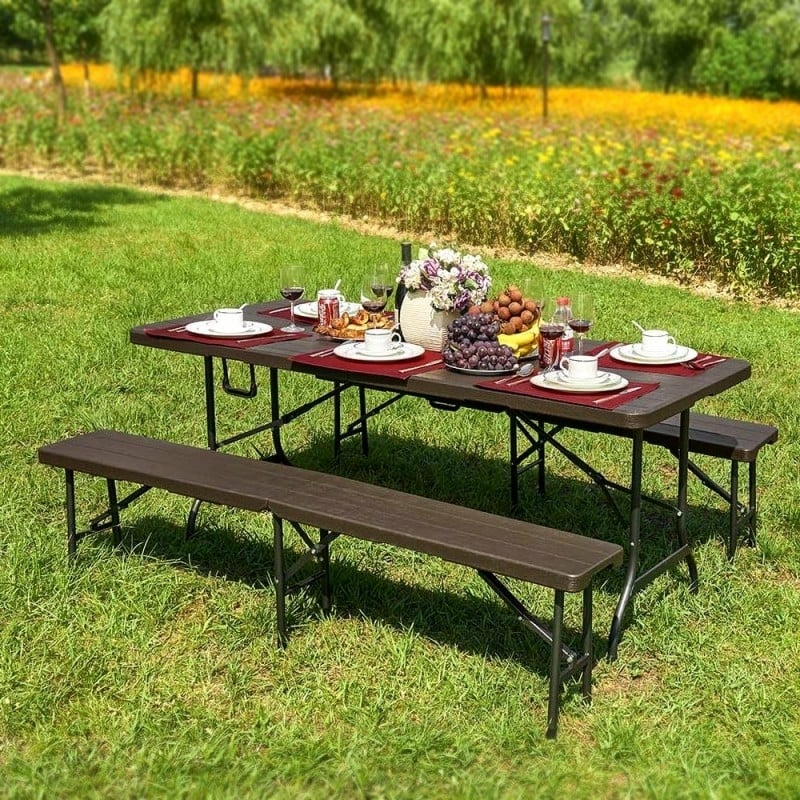 Lot table pliante 8 personnes 