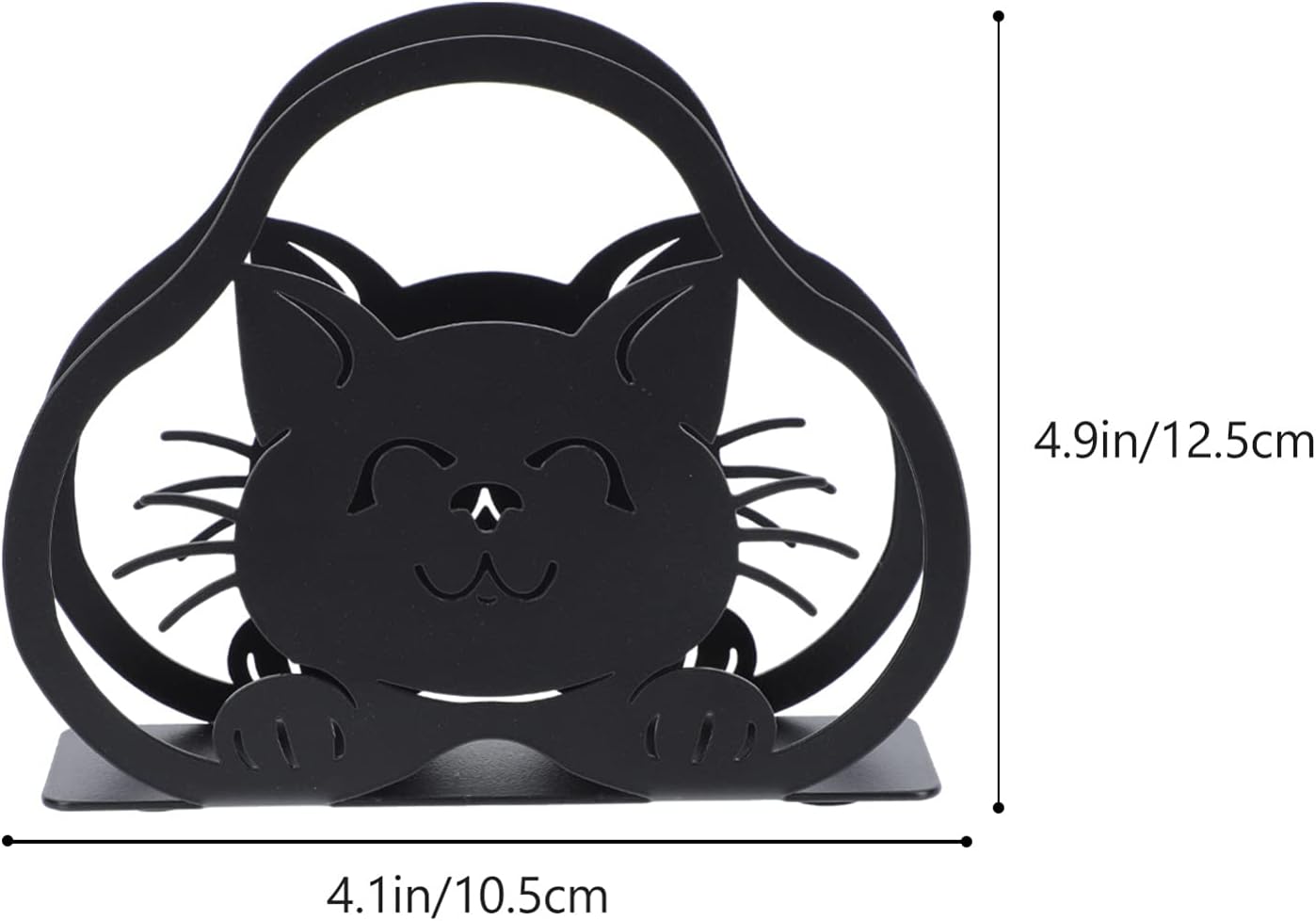 Żeliwny uchwyt na serwetki w kształcie kota, odpowiedni do kuchni, na wesela i do restauracji. - 3
