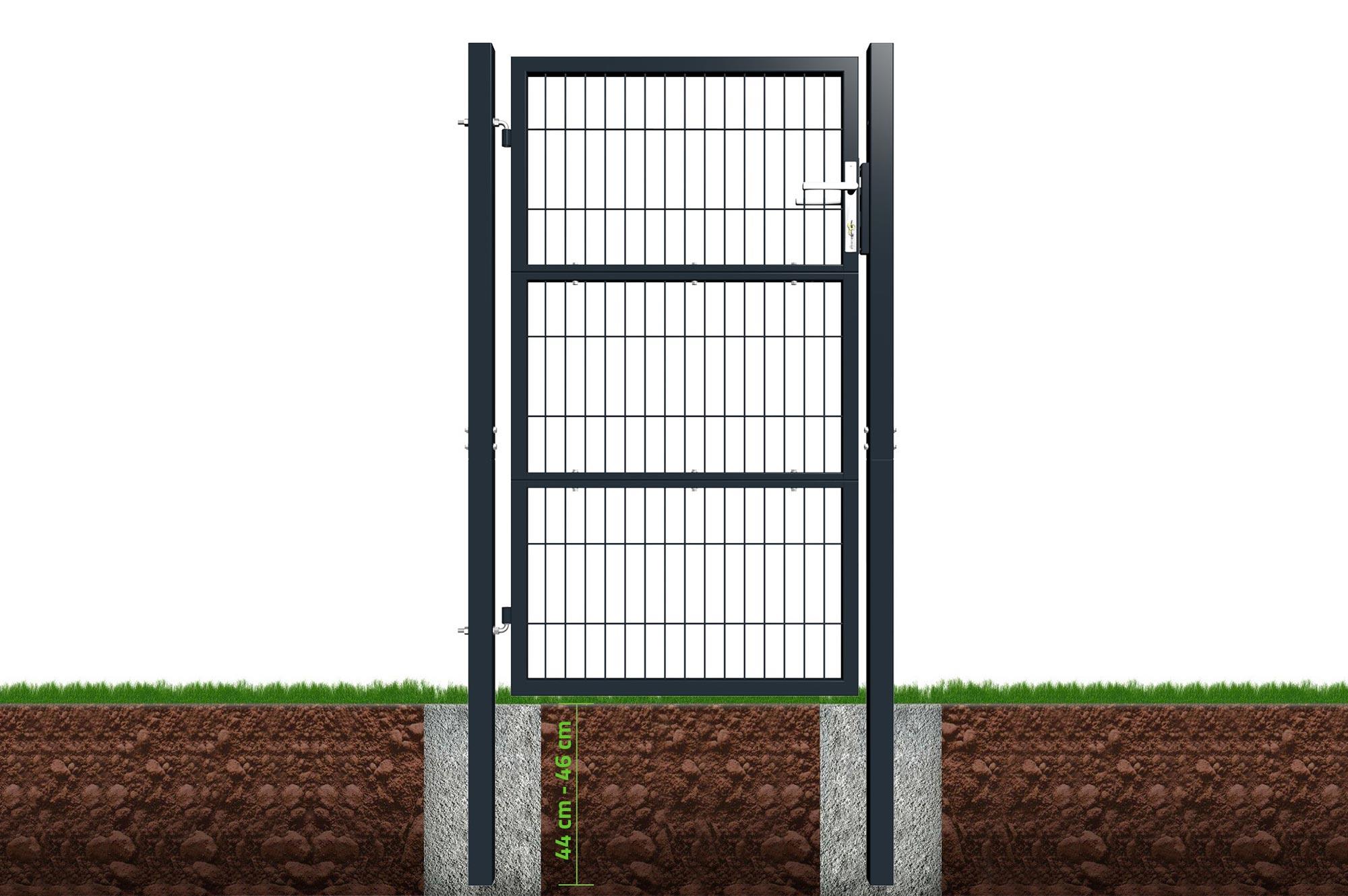 Portillon grillagé 1m RAZO H.160cm Gris - 9