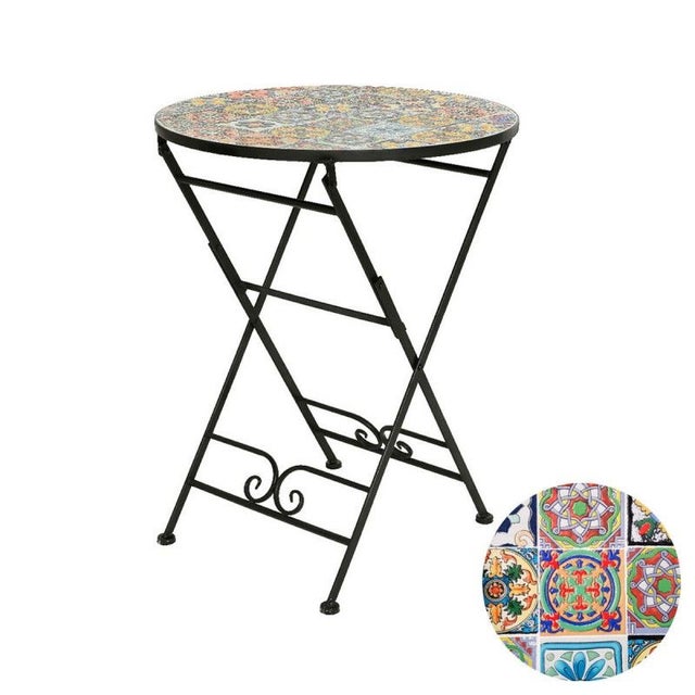 Table ronde métal fer forgé Grassin