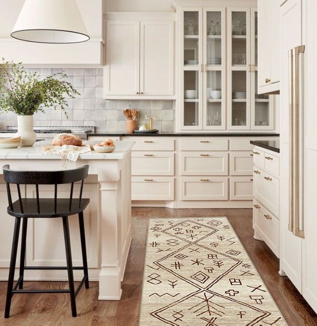 MODEMA - Tappeto lavabile in lavatrice, fondo antiscivolo, tappeto per corridoio 100x300cm Melilla Beige - 2