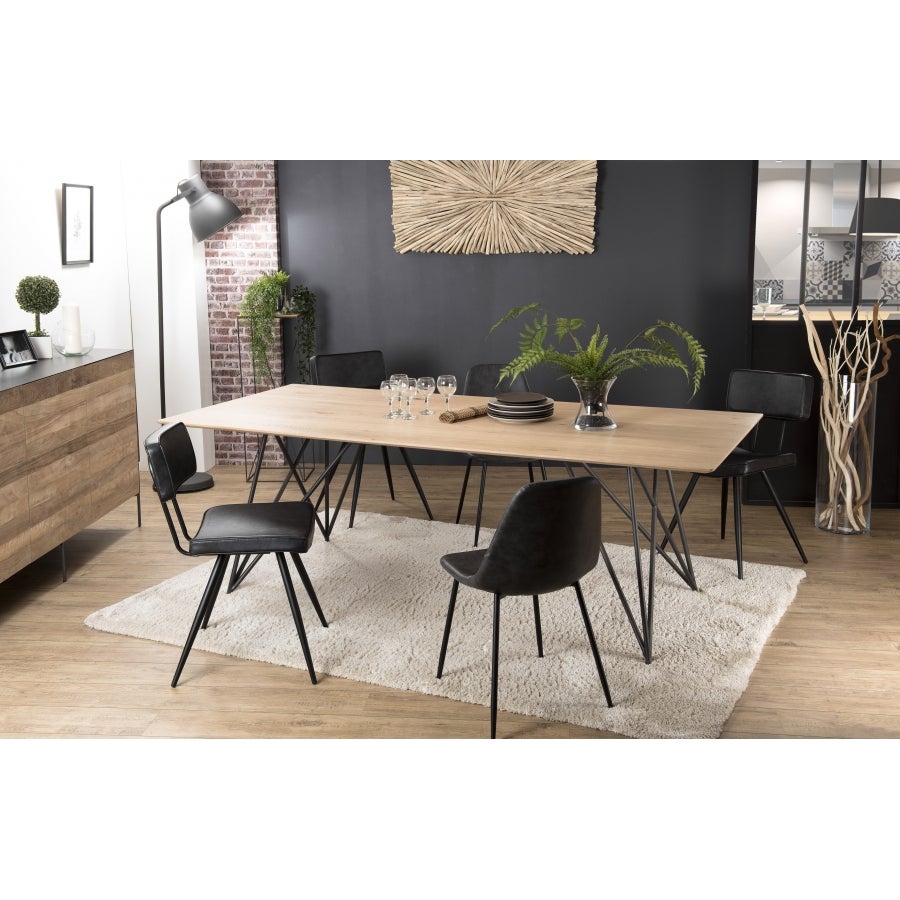 Madison Table Manger Rectangulaire X Cm Bois Ch Ne Pieds