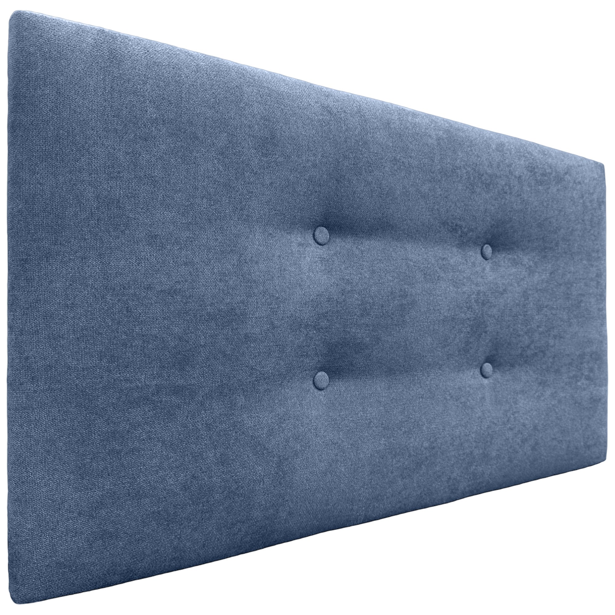 Dhome cabecero de tela aqualine con 2 hileras de botones 95x50cm camas 90 - azul