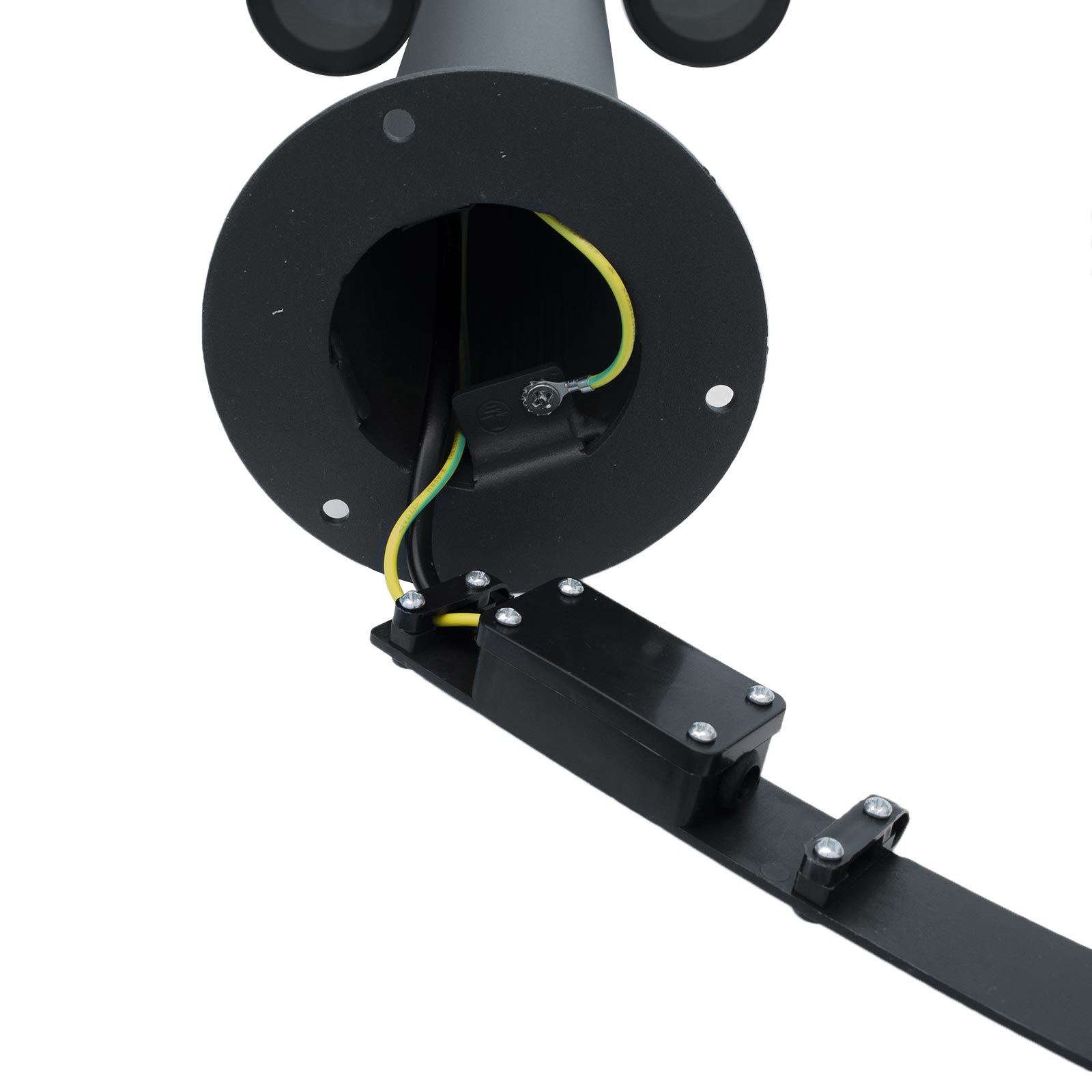 Lampe de jardin double LED GU10, lanterne étanche, diffuseur réglable éclairage de chemin cour gris foncé 44cm - 6