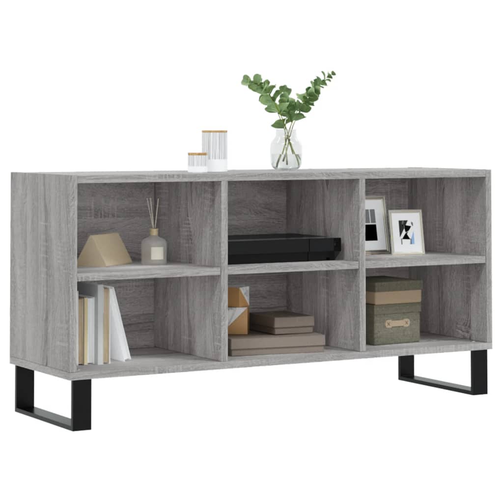 Meuble TV sonoma gris 103,5x30x50 bois d'ingénierie - 3