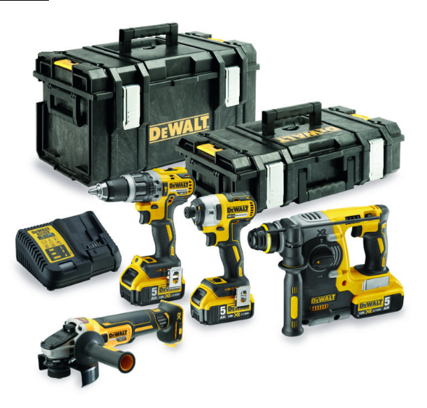Kit 4 utensili XR 18V 5 Ah agli ioni di litio DEWALT - DCK422P3T-QW - 2