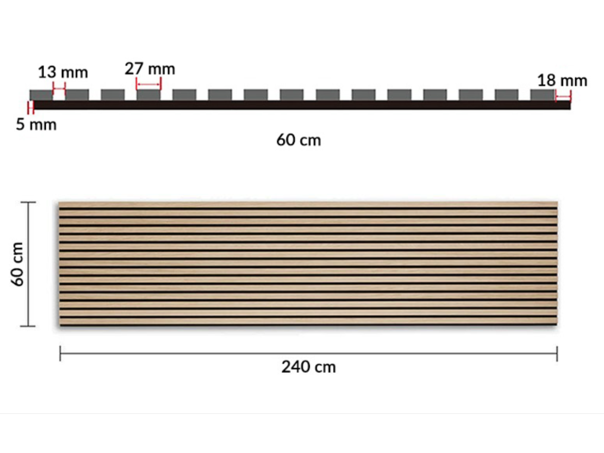 Painel Acústico Ripado Preto - 4