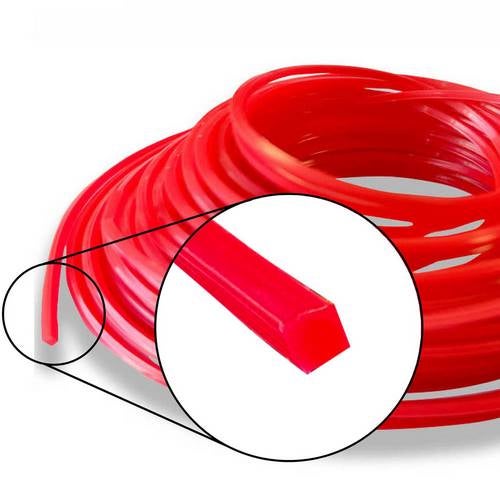 Riegolux Rasentrimmer-Faden – Nylon, 3 Mm X 100 M, Quadratisch & Rot – Für Saubere Schnitte Im Garten