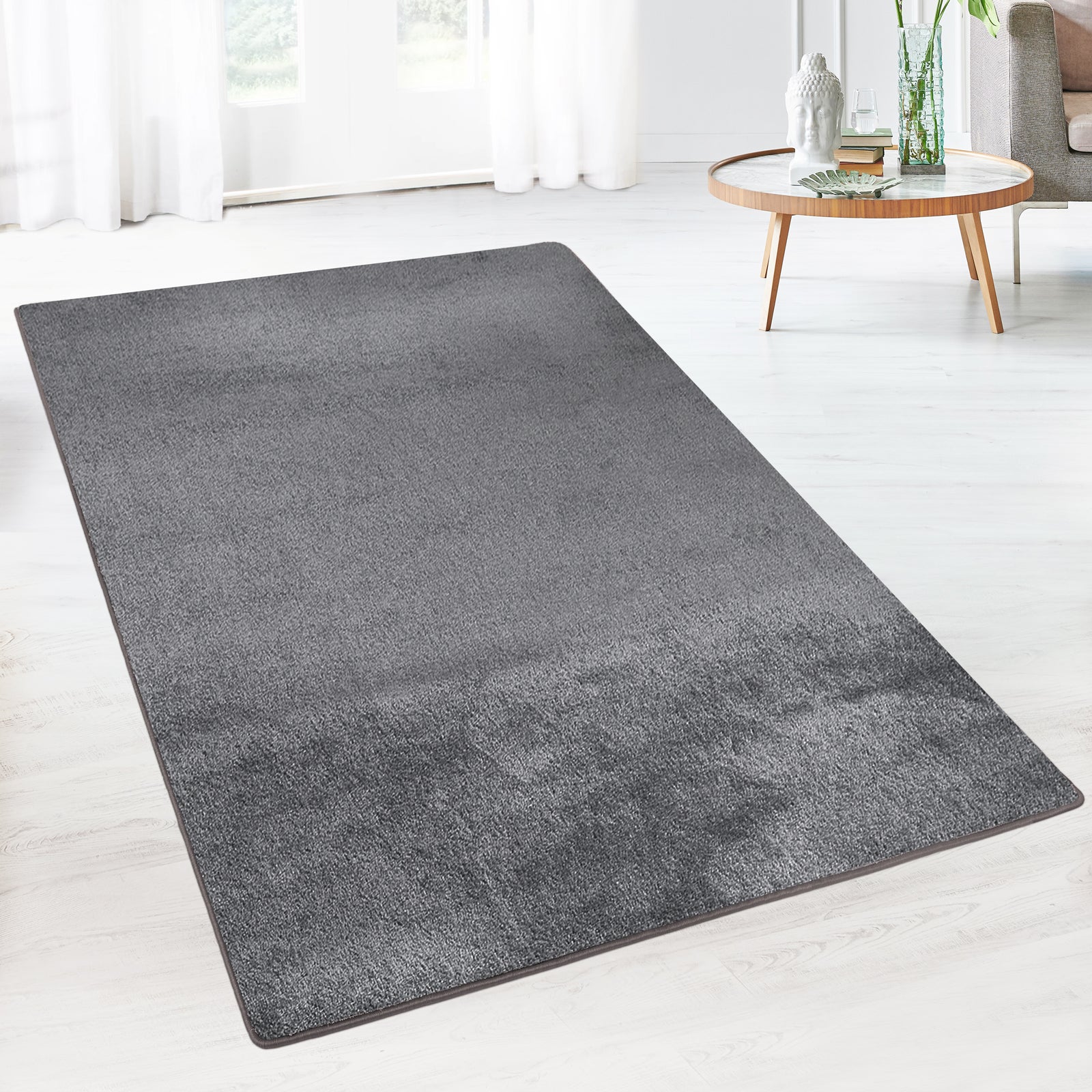 Tapis de Salon en velours Sundae, Anthracite 80 x 500 cm - 3