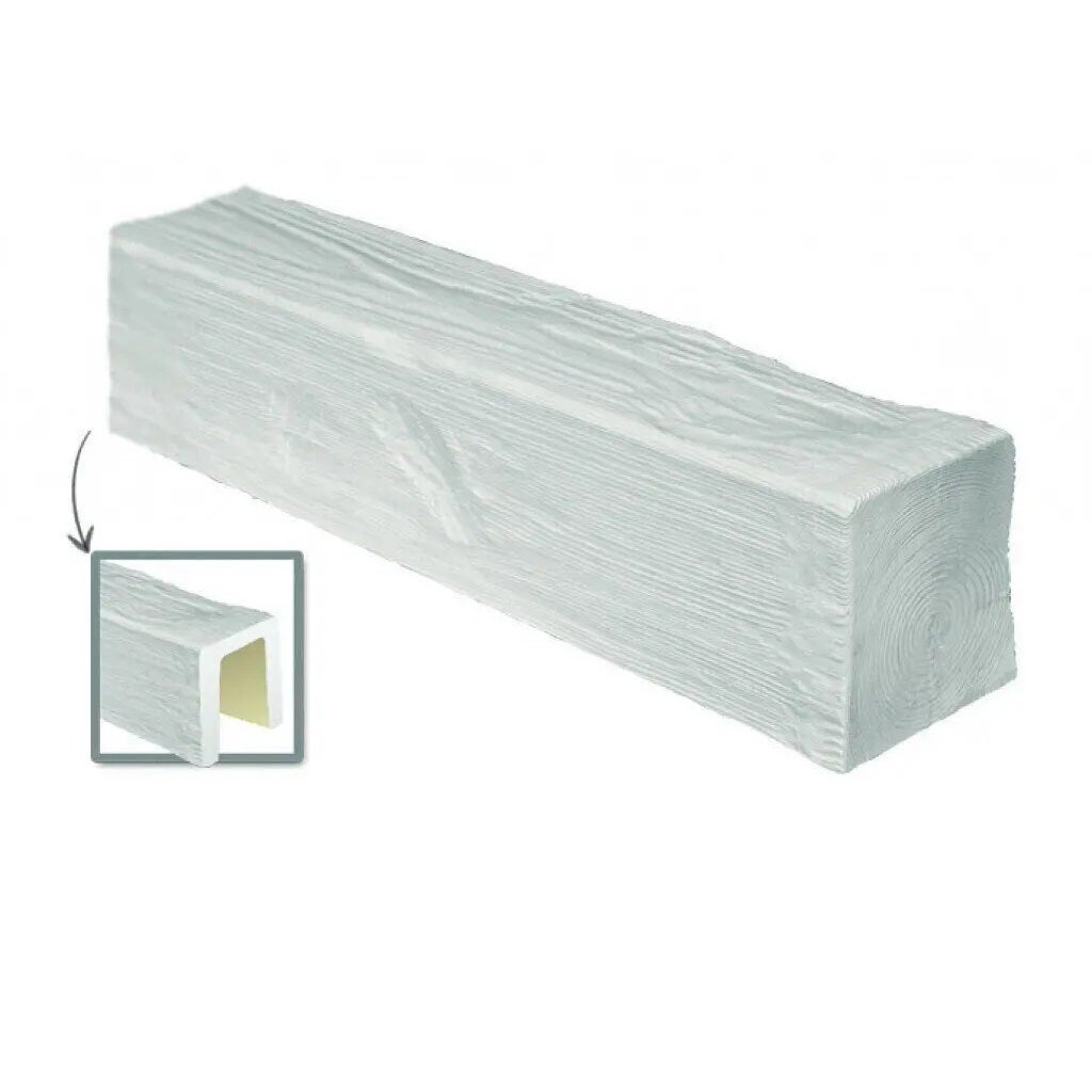 PROVISTON Fausse poutre 120 x 120 x 2000 mm en PU HD Blanc - 2