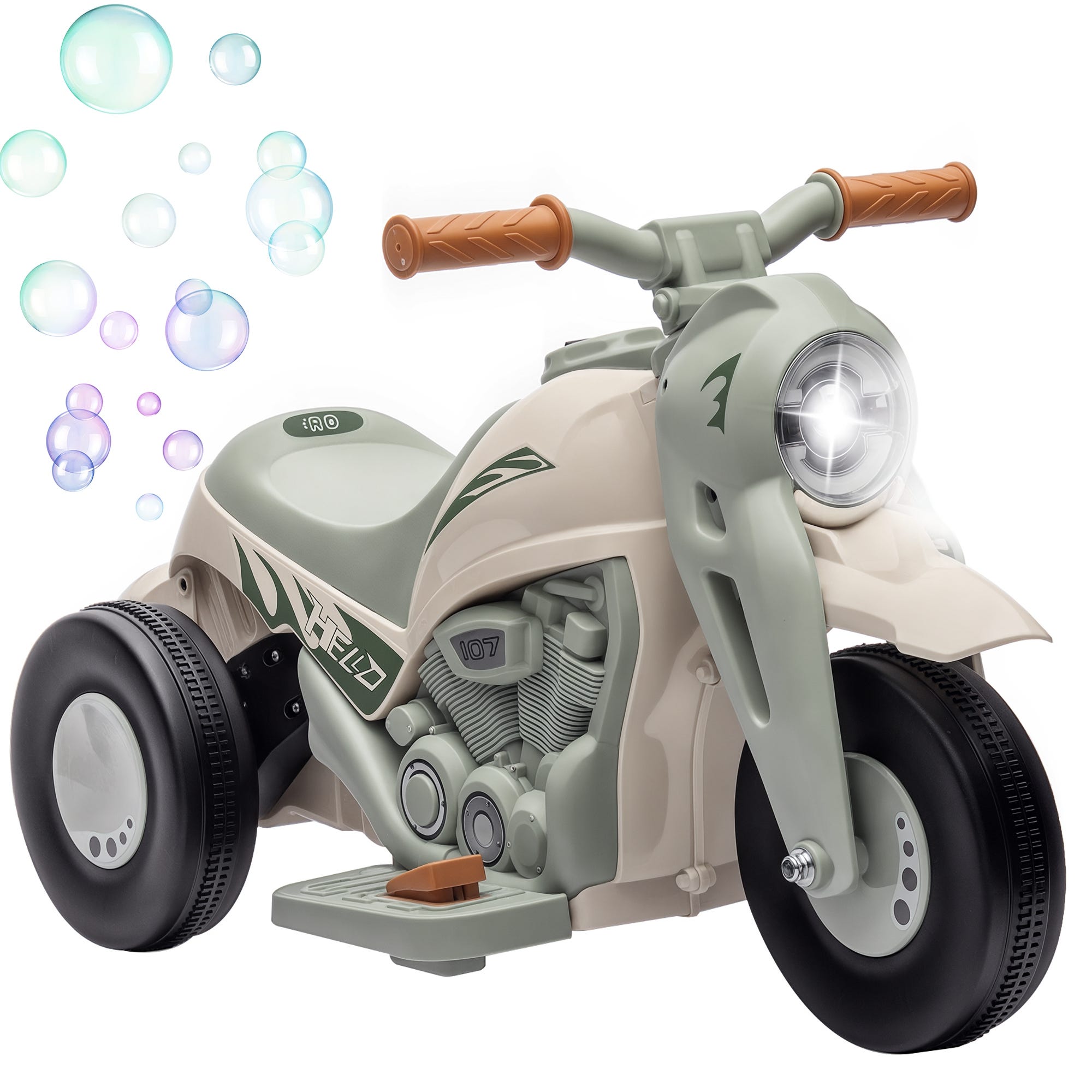Moto électrique - HOMCOM - enfants 3 roues 6 V effets lumineux sonores vitesse 3 km/h 3-5 ans - PP - noir blanc Moto électrique - HOMCOM - enfants 3 roues 6 V effets lumineux sonores vitesse 3 km/h 3-5 ans - PP - noir blanc