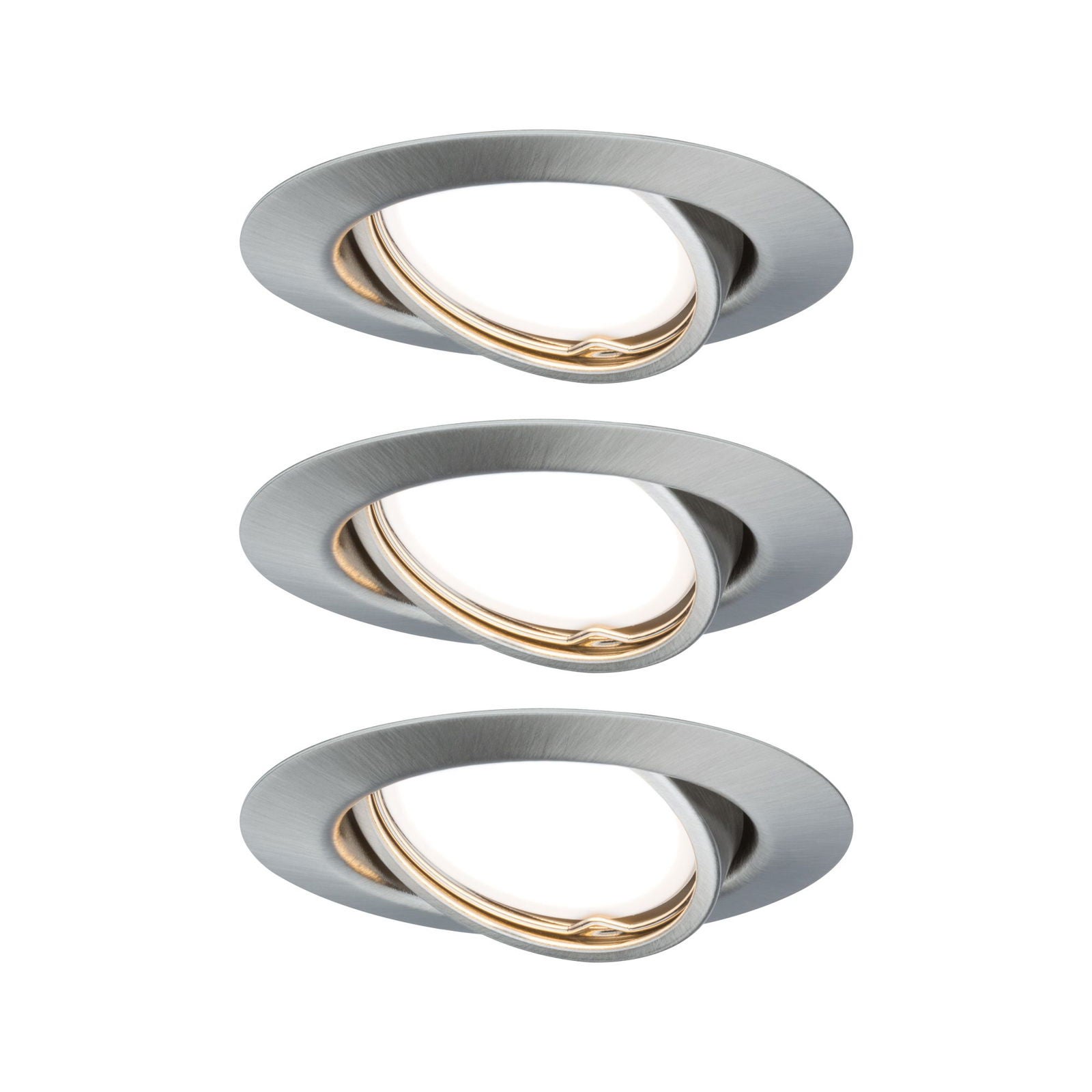 Coin Rond 3 Spot encastré LED 3-Step-Dim Base Coin Kit de base orientable rond 90 ...