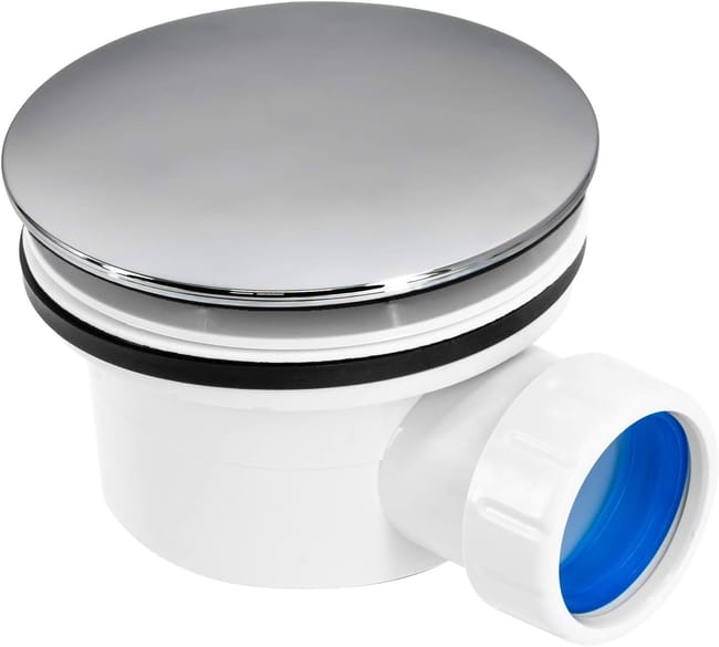 Déstockage Bonde de vidange pour receveur de douche diamètre trou 90 mm coque ABS chromé indispensable montage rapide encombrement réduit - 2
