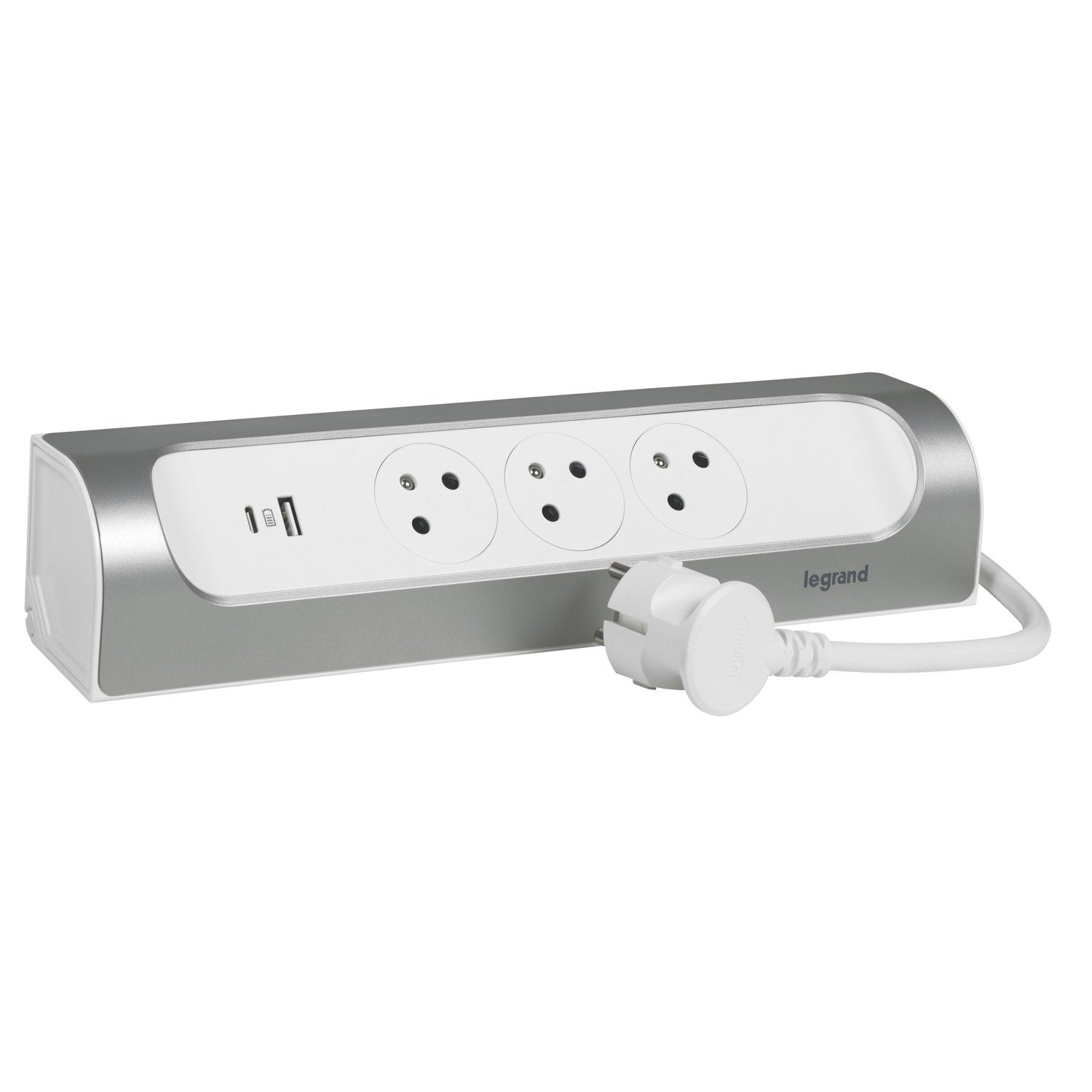 Multiprise LEGRAND FB 3X2P+T CORNER ANGLE USB A+C 1M BLANC - 4