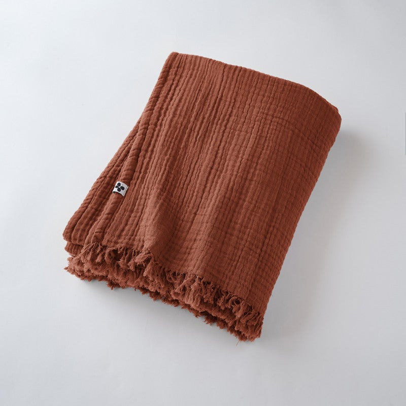 Plaid à franges 