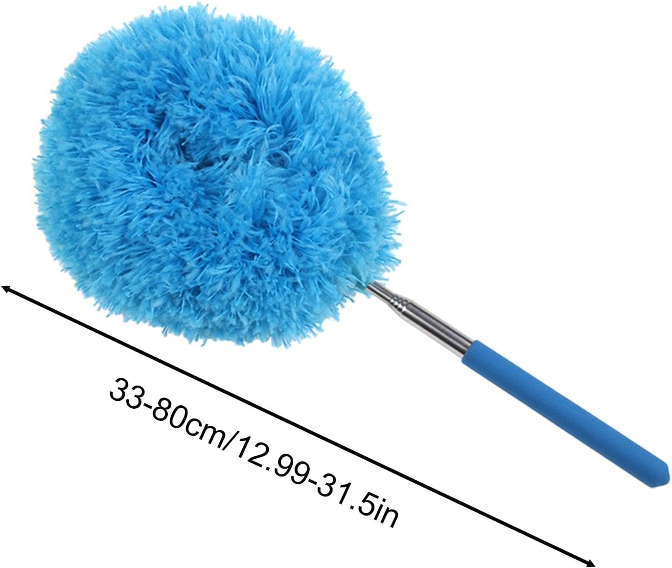 Extendable Feather Duster, Household Furniture Dusting Tool, 12.99x31.5 inches Telescopic Dust Remover with Bendable Head for Cleaning Ceiling Fans - 2