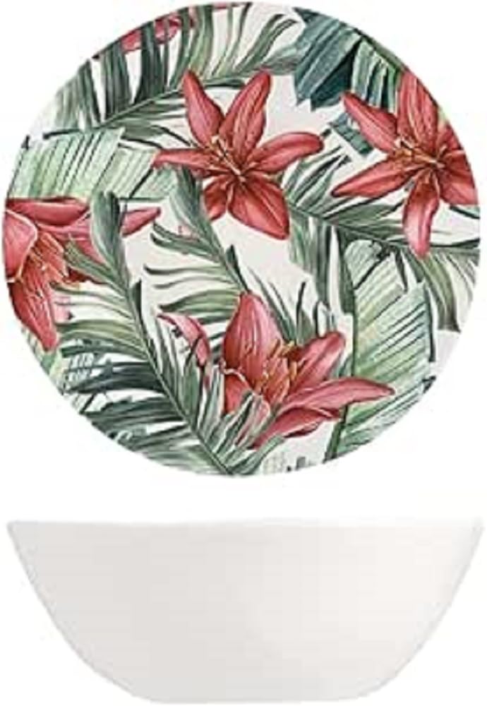 Set De 6 Bols Exotiques H&H 14cm - Décor Animaux Jungle Et Savane Colorés, Perroquets, Guépards, Koalas