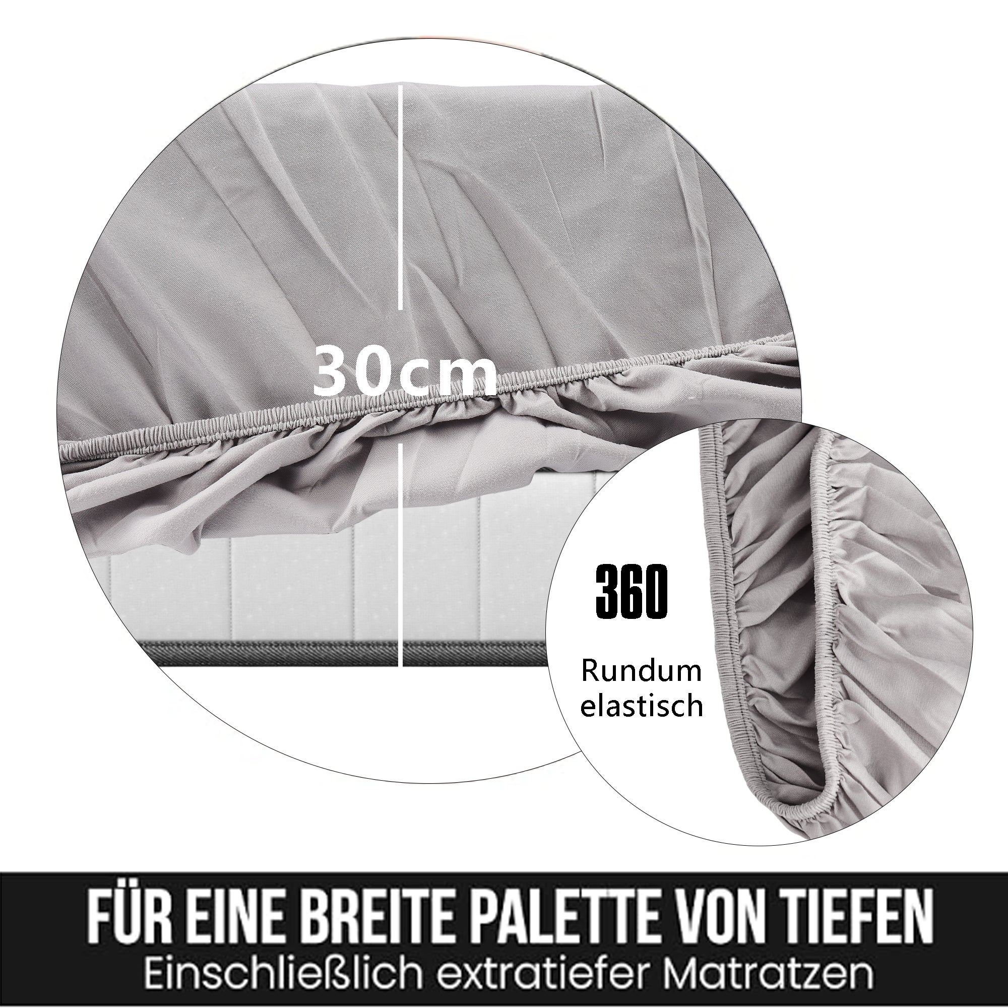 Ensemble de lit double quatre pièces, 140x210 cm, comprenant housse de couette, taies d'oreiller et drap-housse, rose. - 7