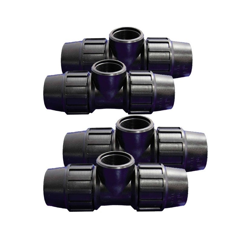 Raccordo Idraulico A T 20mm Per Tubi Acqua MDPE: Compressione, 16 Bar, Max 45°C (Adatto Per Irrigazione E Impianti Domestici)