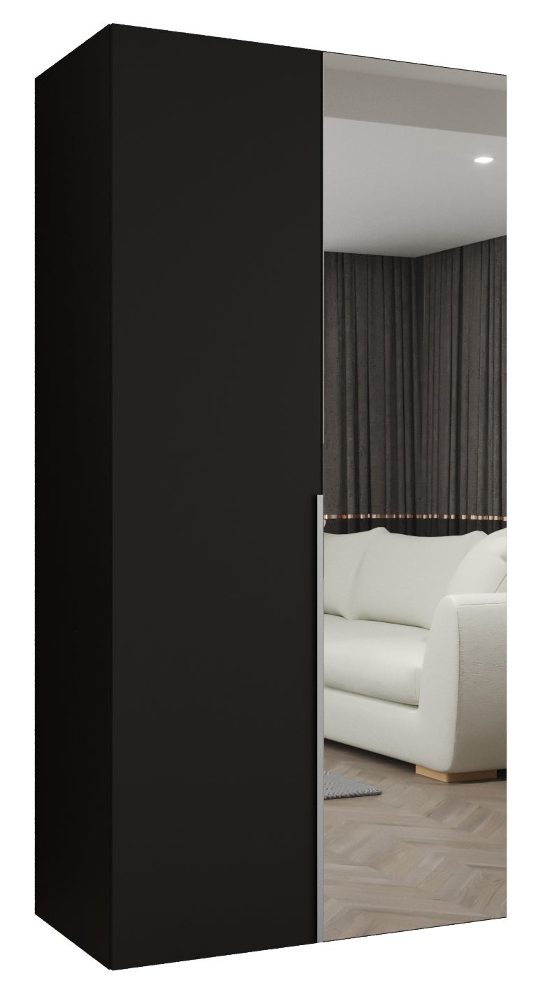 Szafa uchylna otwierana Alicante 2 100 x 52 x 202 cm czarny + u. kaszmir Abiks Meble