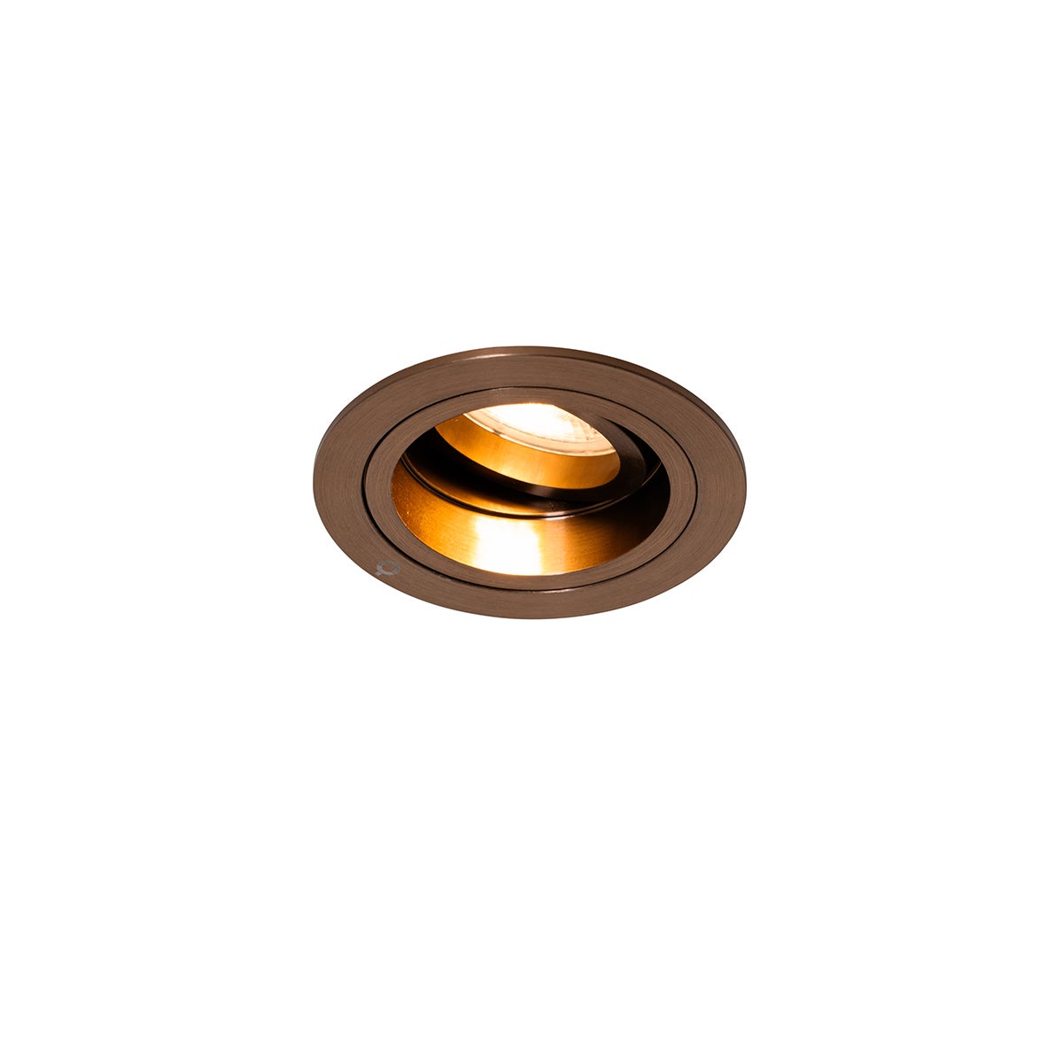 Qazqa reflektory wpuszczane inteligentny - Chuck - ciemny brąz, gu10, żarówkami LED 4.7w, 2700k - 6500k, ściemnialny, 9.2cm