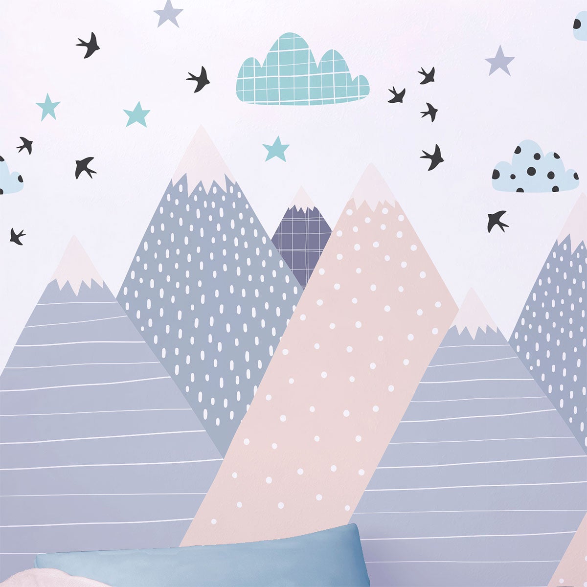 Adesivo bambino di montagna scandinavo sandika - Sticker adesivo - adesivi murali - 40x60cm - 7