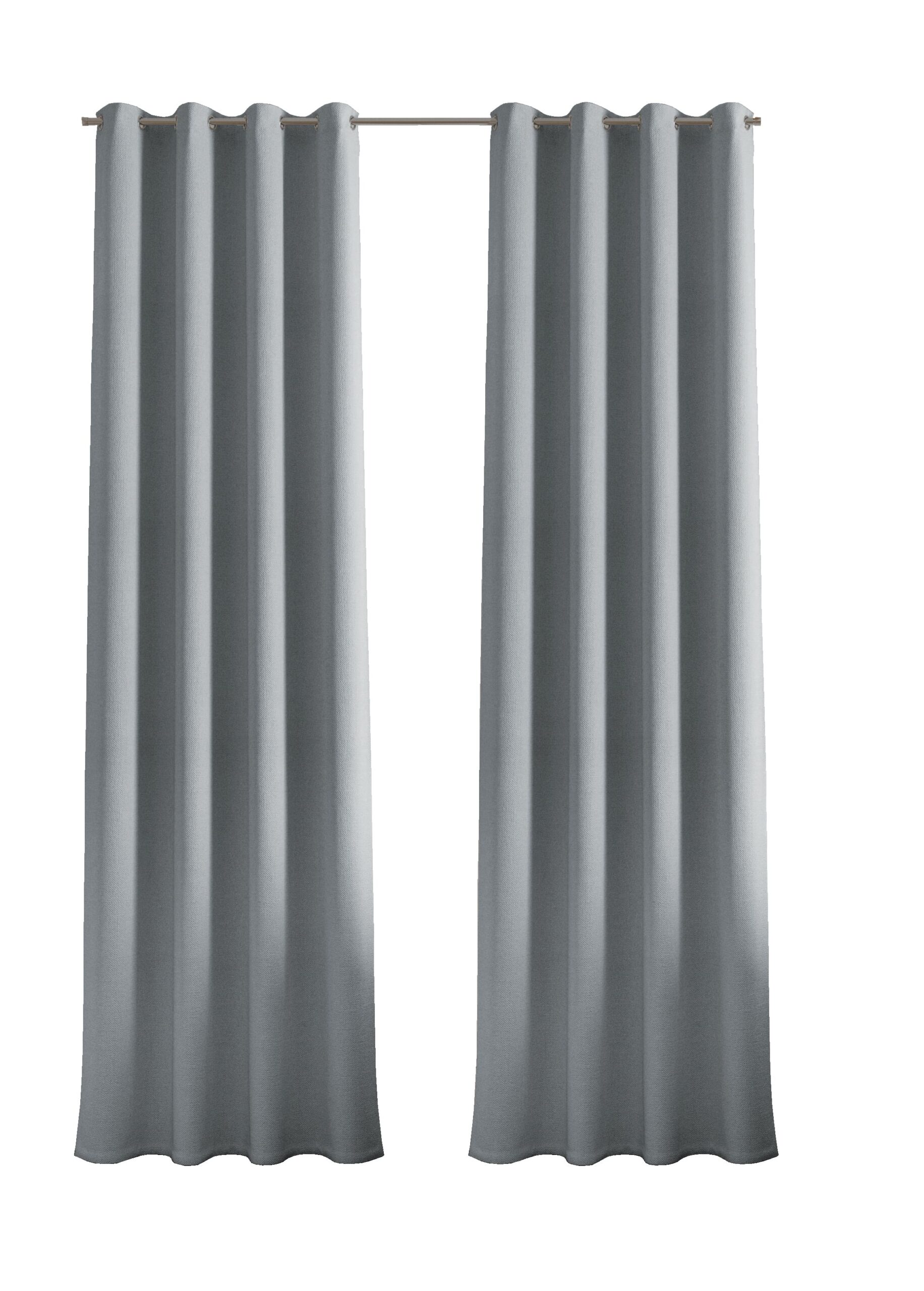 Pack 2 Cortinas Confeccionadas Loneta Gris 140x260cm Donegal Collections - 2