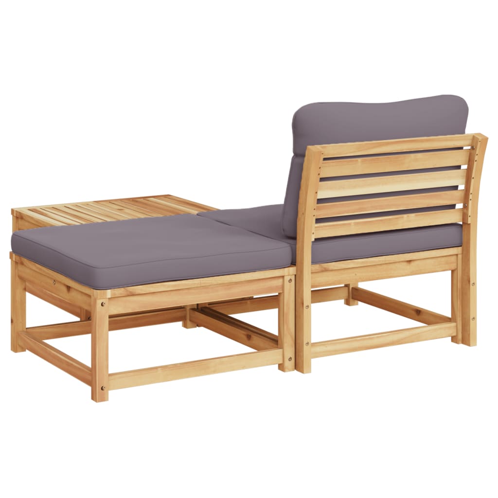 Maison Exclusive - Salon de jardin 3 pcs avec coussins bois massif d'acacia - 6