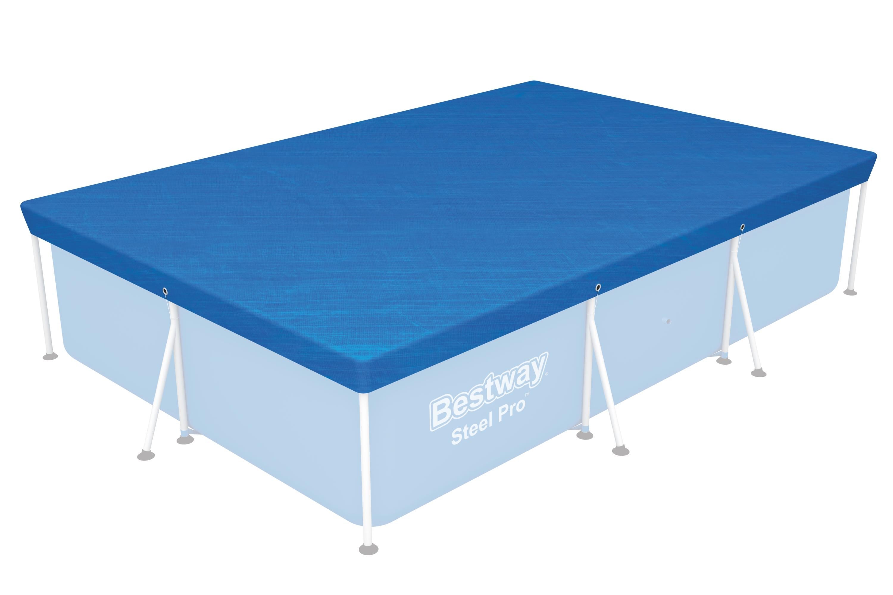 Telo Copertura Piscina Rettangolare 450x220 Cm – Tessuto Oxford 210D, Impermeabile, Anti-UV E Anti-Detriti Per Piscina Fuori Terra (Nero) - 2