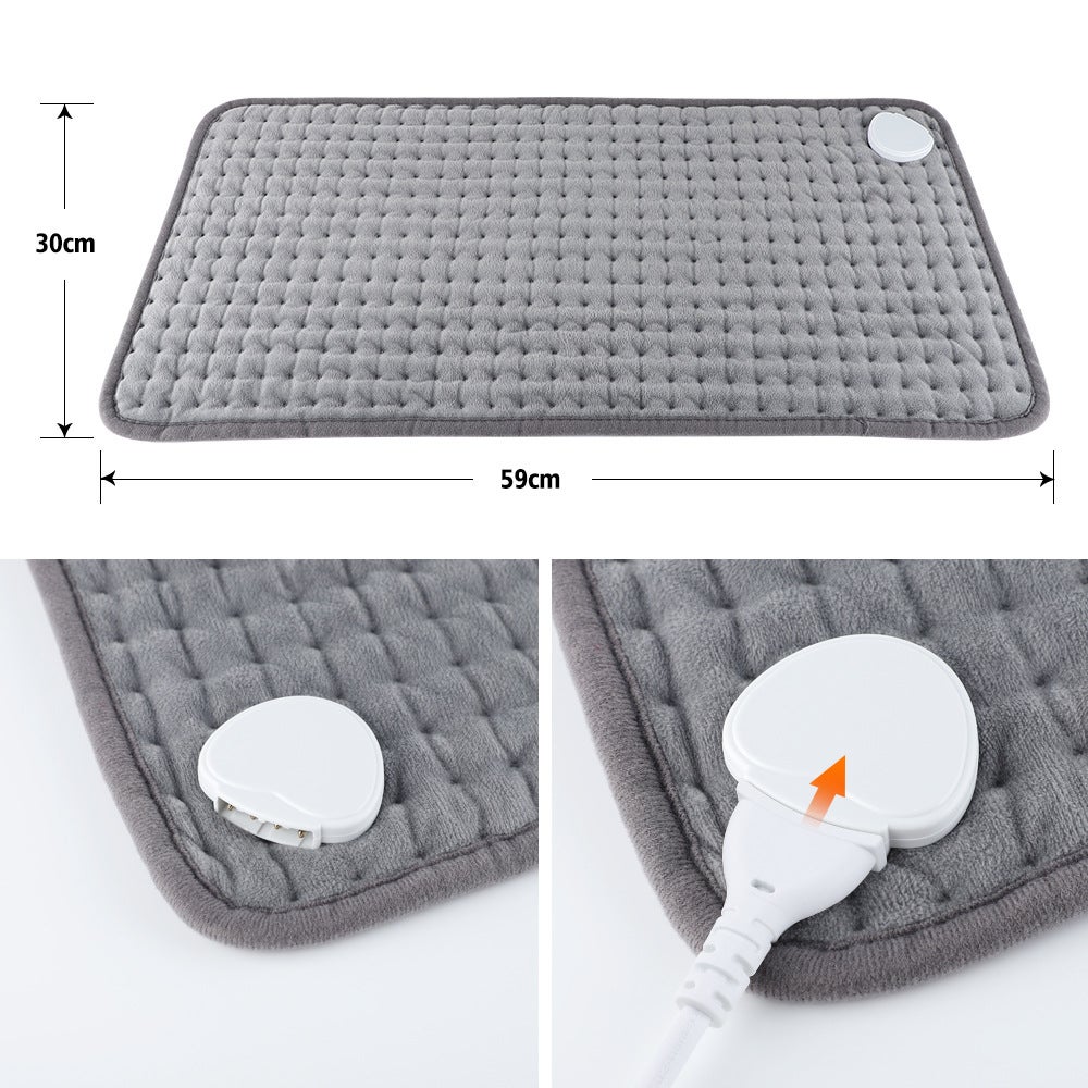 Coussin Chauffant électrique – 10 Niveaux De Température – Pour Le Dos Et Le Corps – Gris