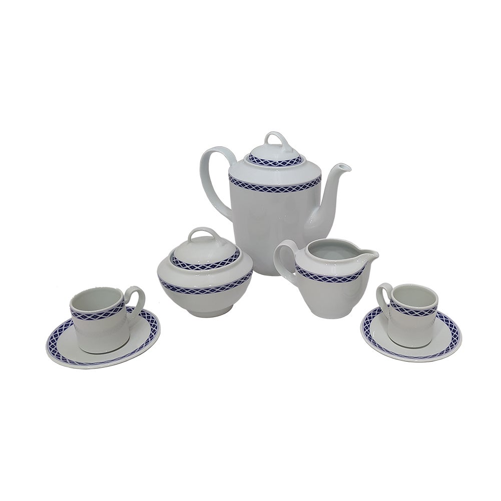 ZESTAW DO KAWY ALOIA ELEGANCE BLUE 27 ELEMENTÓW