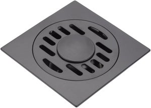 Copriscarico Doccia Quadrato In Acciaio Inox SUS304, 10,2 Cm, Filtro Anticapelli, Cromato, Profilo Ultra Sottile