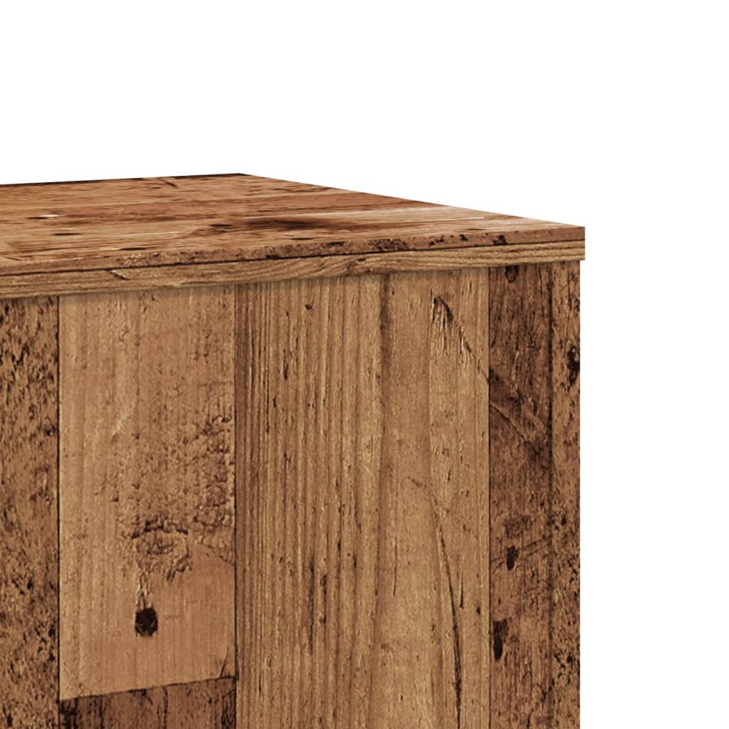 Supports pour plantes 2 pièces bois vieilli en panneau de bois - 8