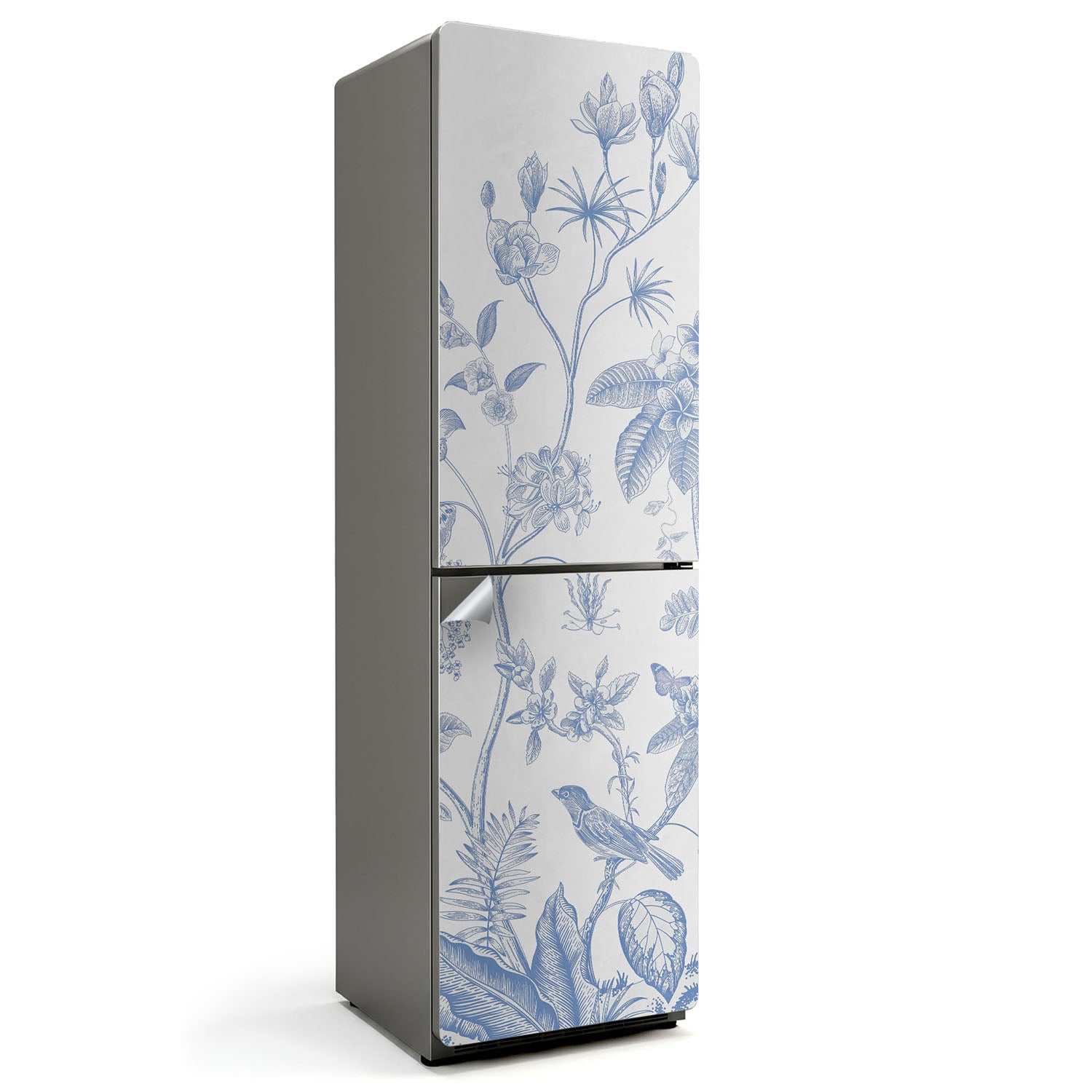 Autocollant Décoratif Pour Réfrigérateur 60x205 Cm - Motif Jardin Fleuri - Protection Contre Les Rayures, Adhésif Repositionnable - 5