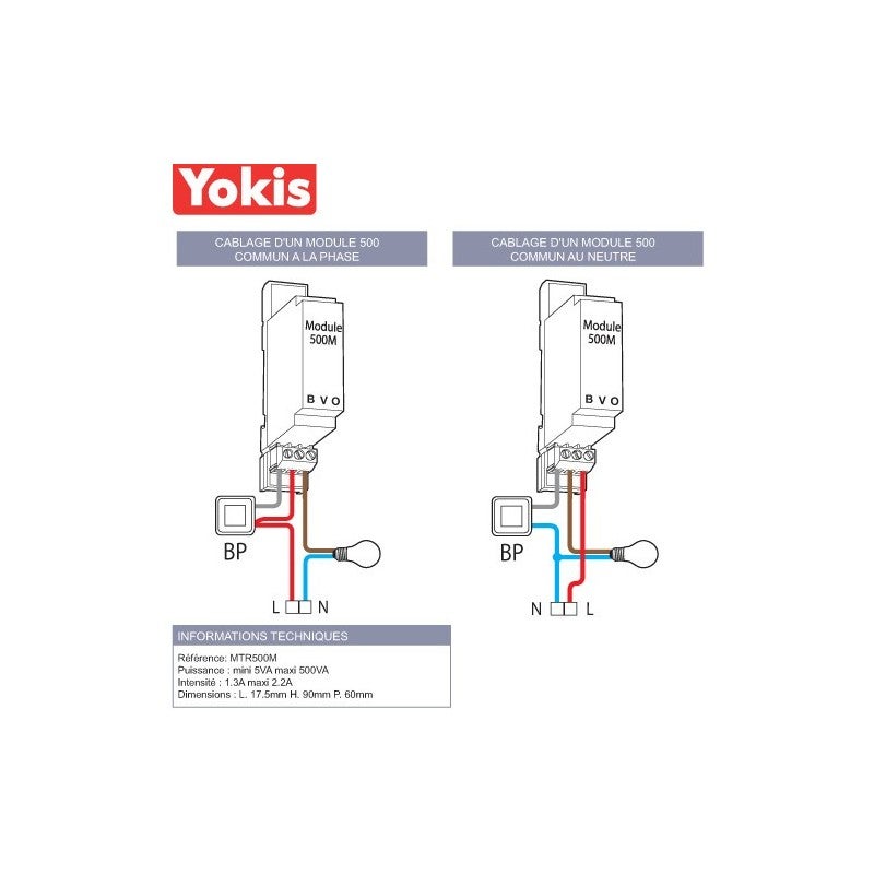 Télérupteur modulaire MTR500M - YOKIS - 2