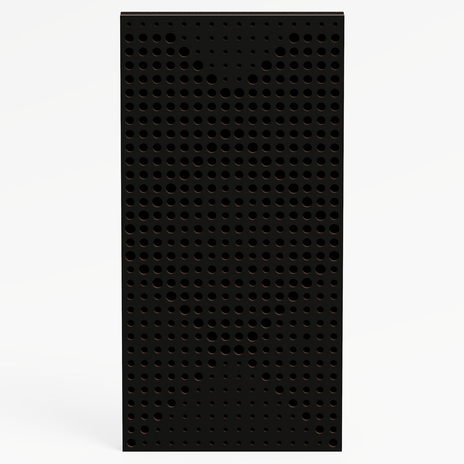 Lot de 4 Panneaux acoustiques étroits insonorisants WILDS 50x25x5 cm -0,5 m² surf.totale -MDF perforé laminé et mousse acoustique -Noir - 2