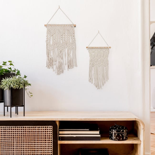 Grande decorazione da parete in macramè Boho per la casa Grande decorazione da parete in macramè Boho per la casa