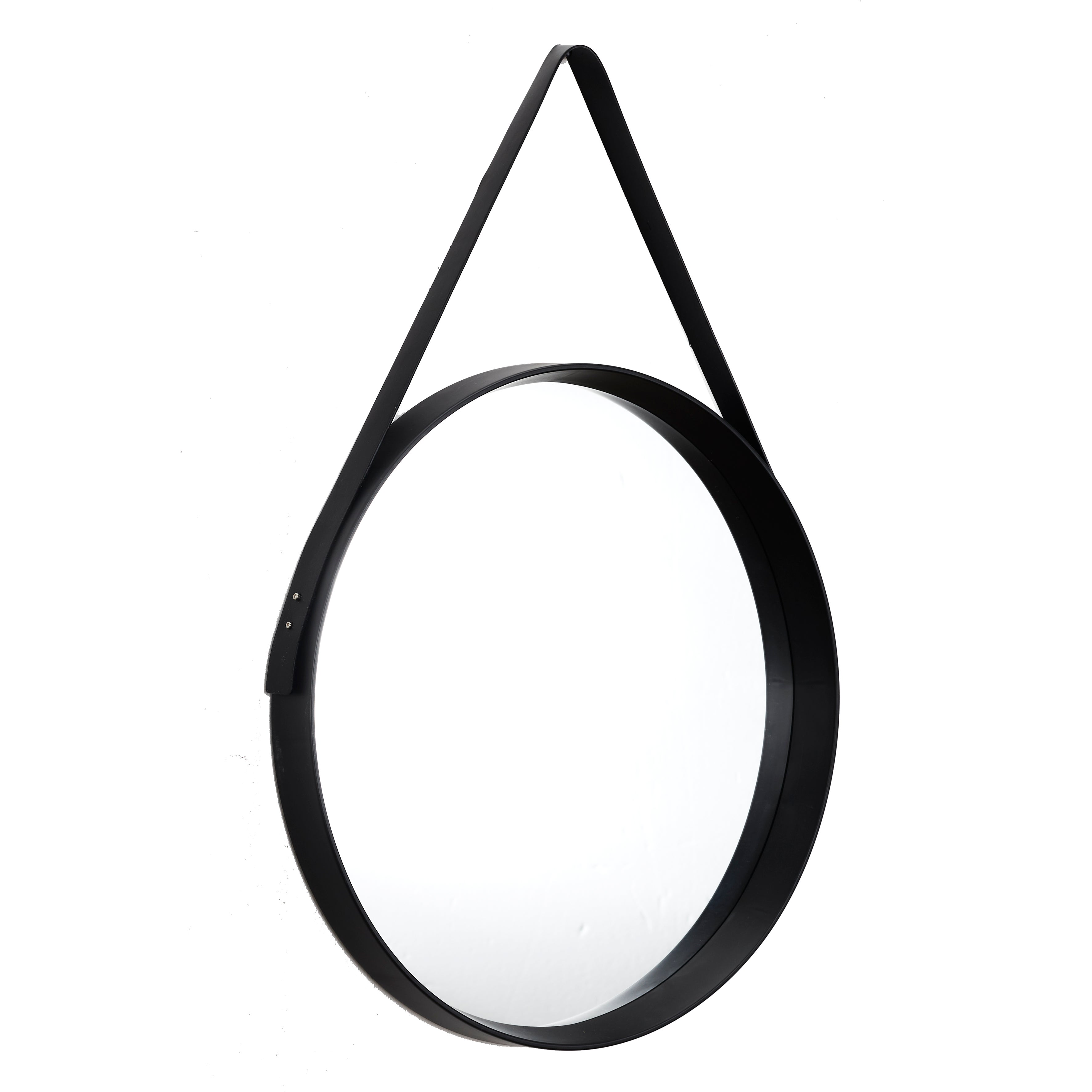 Miroir - Home Deco Factory - Barbier - Circulaire - Noir - 2