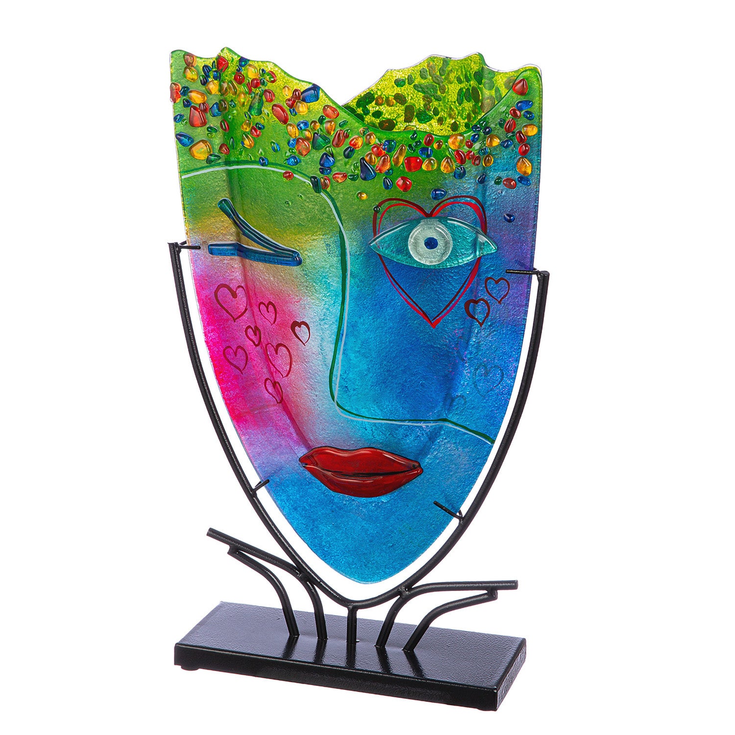 Bougeoir Céramique Fabriqué à La Main - Motif Visage Féminin, Décoration De Table élégante, 355 Ml