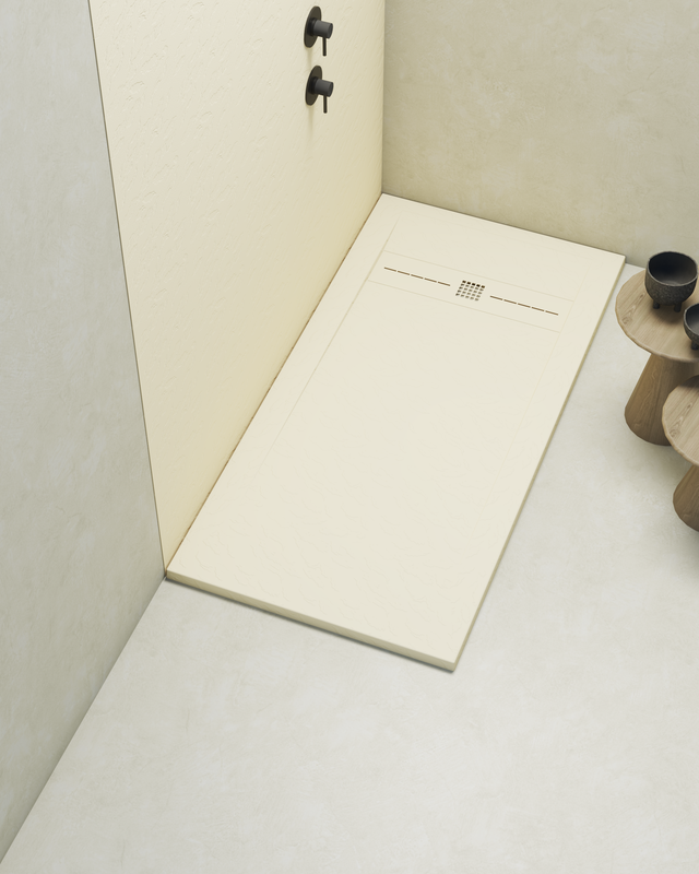 Receveur de douche Poalgi extraplat blanc Marfil L.70 x l.120 cm - série Gneis