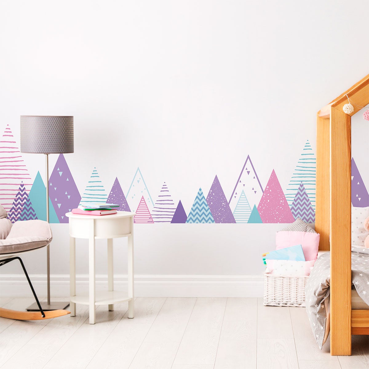 Vinilo niño escandinavo de montaña malika - adhesivo de pared - revestimiento sticker mural decorativo - 90x155cm - 7