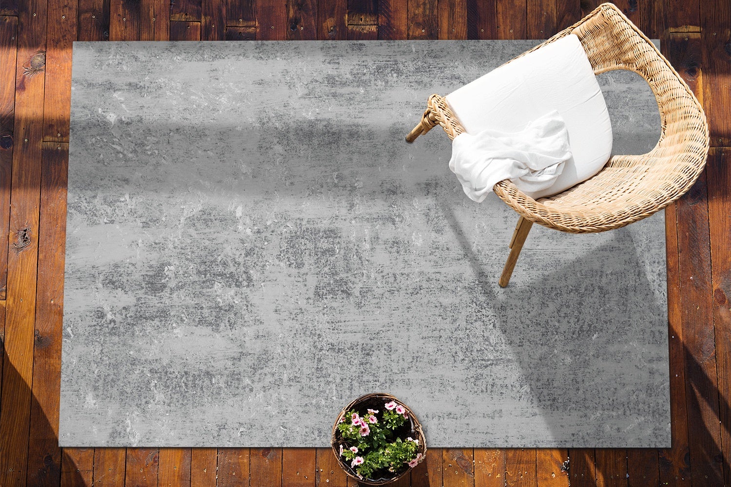 Chodnik winylowy loftowy beton nowoczesny dywan PCV do kuchni elegancka mata winylowa 120x80 cm – Tulup - 4