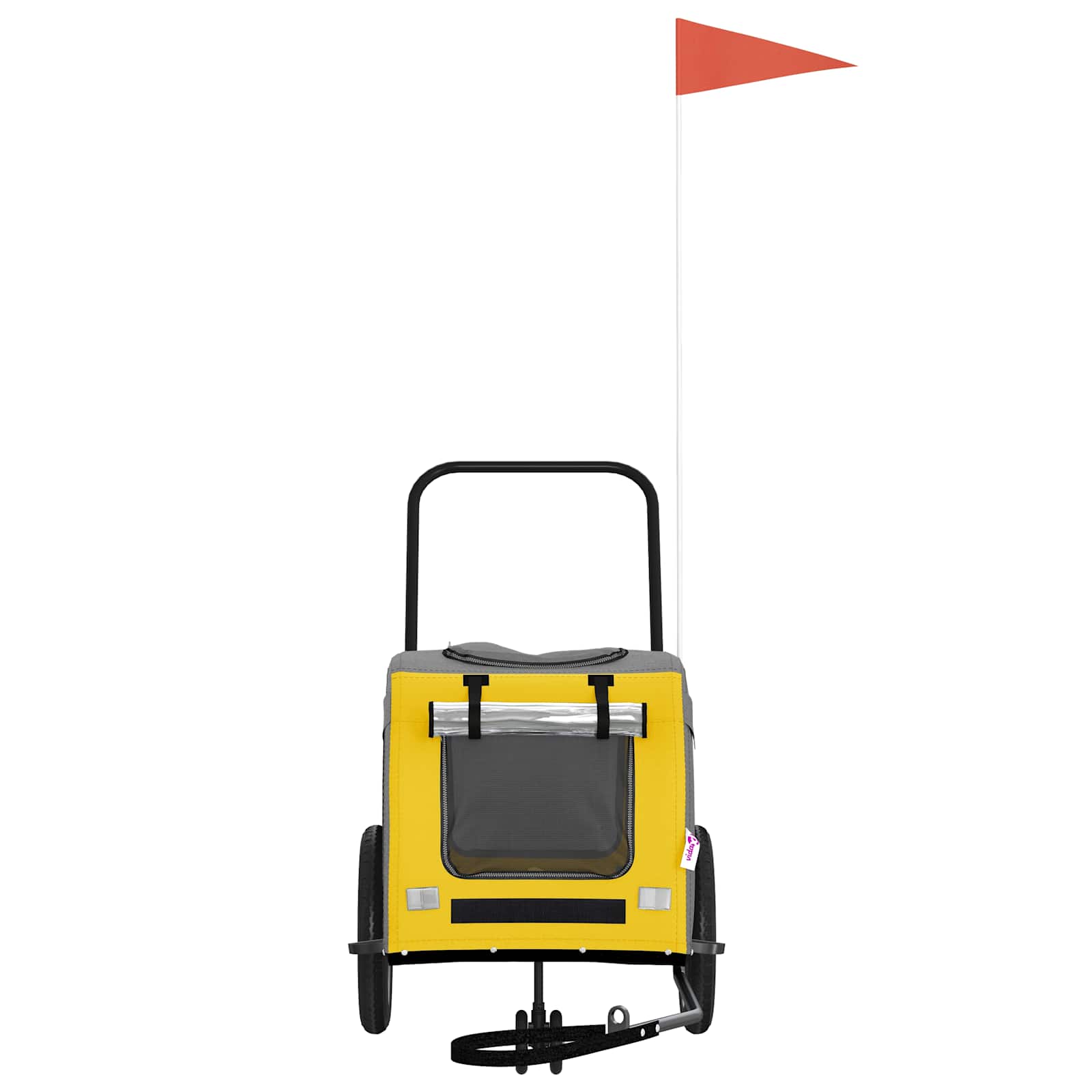 Remorque de vélo pour animaux Jaune et Gris 125 x 53 x 54 cm vidaXL - 4