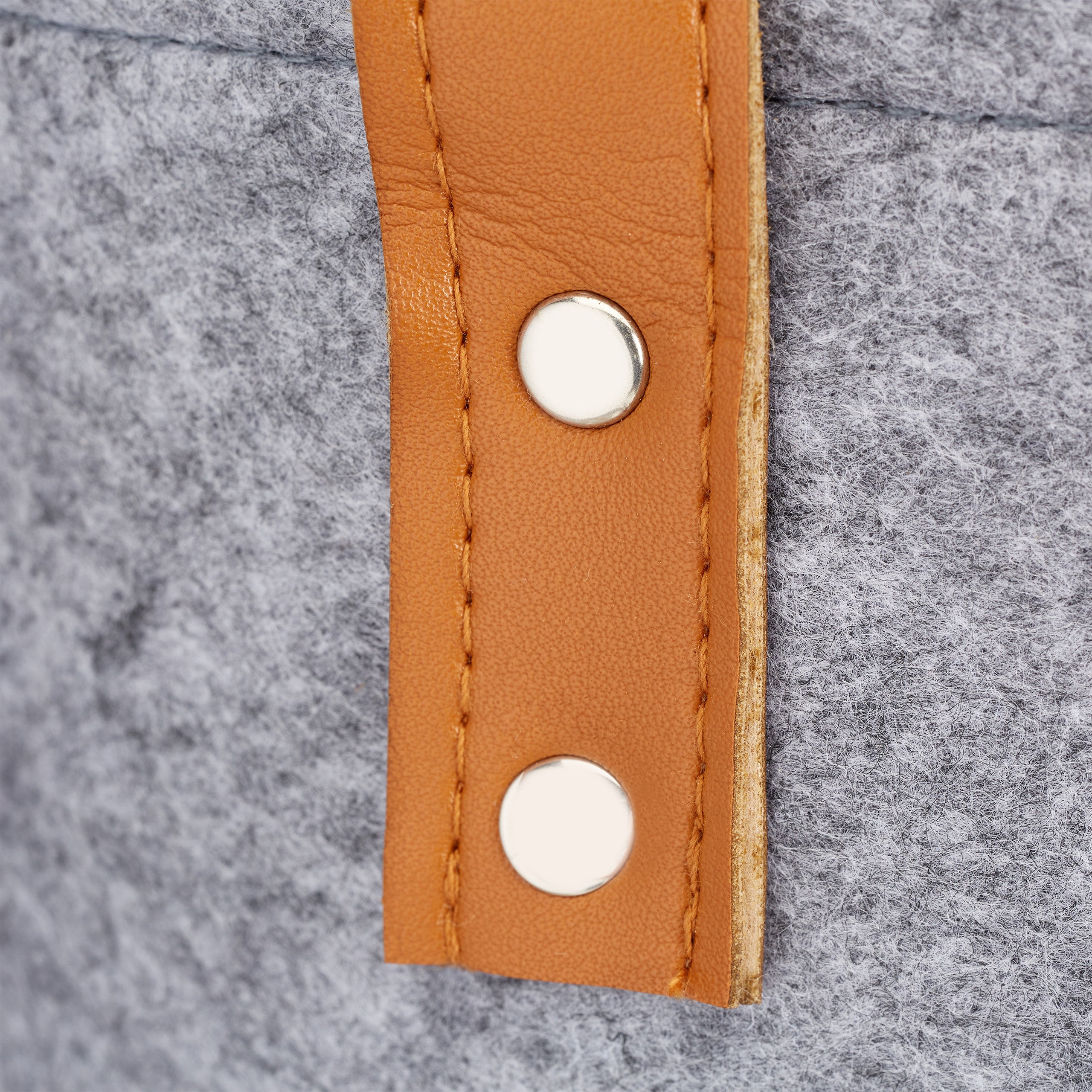 Panier à lessive en feutre, poignée, 28l corbeille de rangement chambres, bain,HxD45 x 30 cm,anthracite, Relaxdays - 6