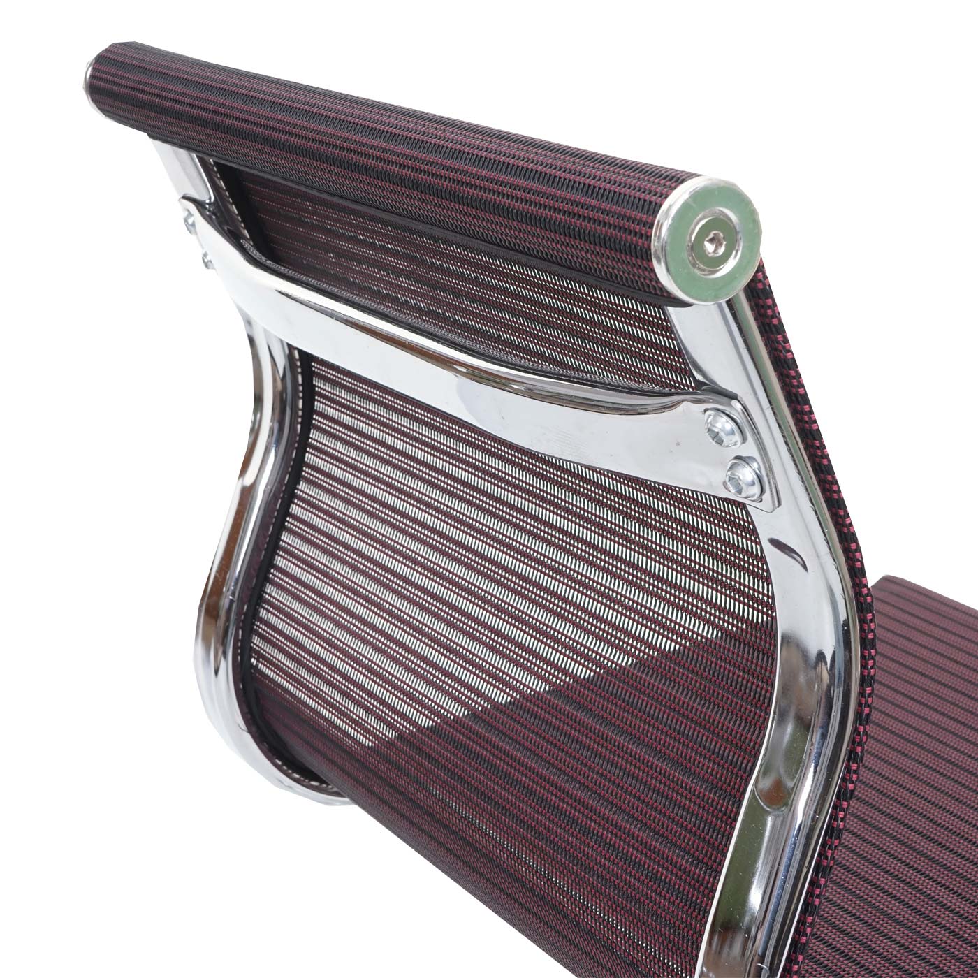 Sedia poltrona ufficio girevole HWC-K53 49x49x75-82cm tessuto traspirante rosso vinaccia - 6